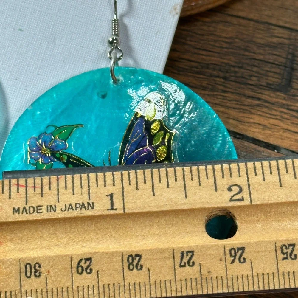 Turquoise Butterfly Flower Drop‎ Dangle Earrings Fashion Jewelry